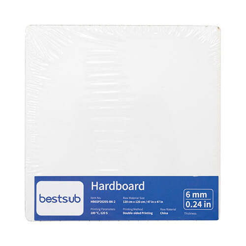 Dobbeltsidet fiberplade til sublimering 20 x 20 x 0,6 cm - 2 stk.