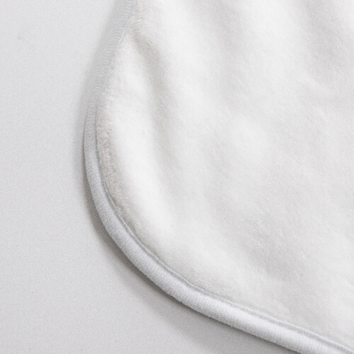 Microfiber and arctic fleece blanket with a hood 150 x 130 cm for sublimation - white