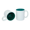 Mug blanc A+ 330 ml avec intérieur vert foncé Sublimation Transfert Thermique