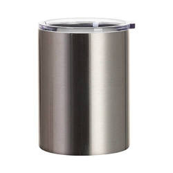 400 ml rostfri mugg med lock för sublimering - silver