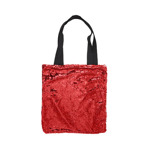 Geantă cu paiete bicolore 35 x 38 cm pentru sublimare - roșu
