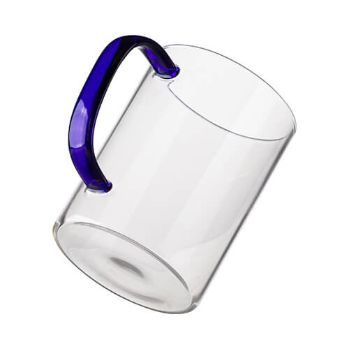Vaso de 450 ml con asa azul Navy para sublimación
