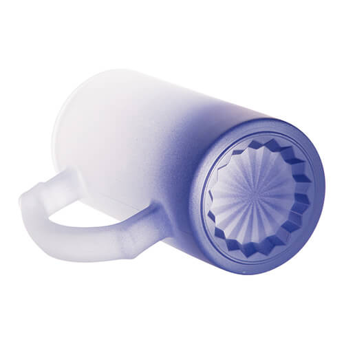 Frosted glass mug for sublimation - navy blue gradient 470 ml