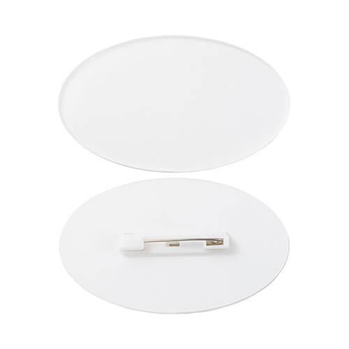 7,6 x 4,5 cm akryletikett för sublimering - oval