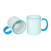 Mug A+ 330 ml with light blue handle Sublimation Thermal Transfer