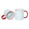 Mug A+ 330 ml with red handle Sublimation Thermal Transfer