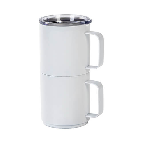 550 ml krus i rustfrit stål til sublimering - hvid