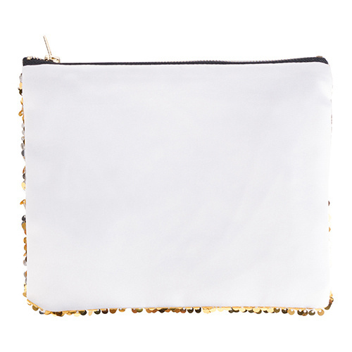 20,5 x 16 cm toiletry bag with gold sequins for sublimation printing