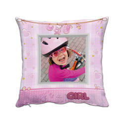 Tweekleurige satijnen kussensloop 38 x 38 cm voor sublimatie - Girl