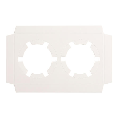 Decorative packaging with window for 2 baubles for sublimation - 9 x 16 x 7.5 cm