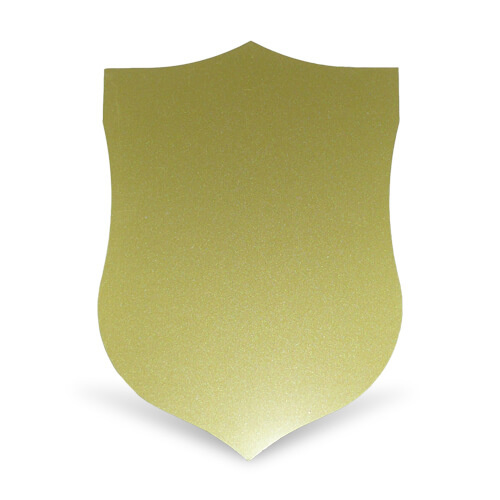 Shield staalplaat 29,7 x 21 cm goud sublimatie thermische overdracht