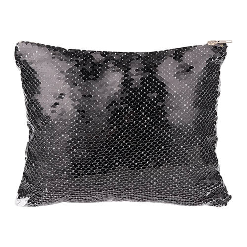 Kozmetička torbica 20,5 x 16 cm s crno-bijelim sublimacijskim šljokicama