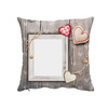 Satinpudebetræk 38 x 38 cm til sublimering - Love Wood