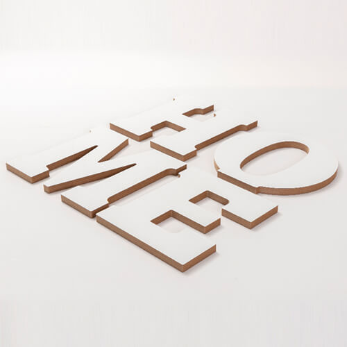 Lettres décoratives 25 cm en MDF pour sublimation - HOME
