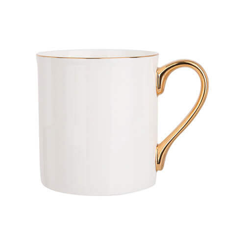 Mok 300 ml met gouden rand en handvat voor sublimatie