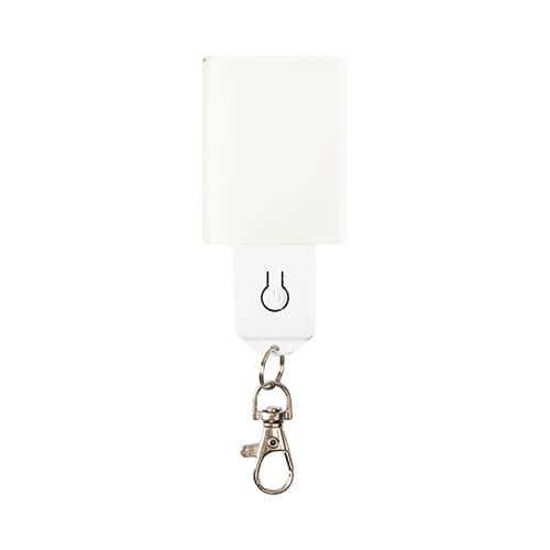 Illuminated acrylic key ring for sublimation - rectangle