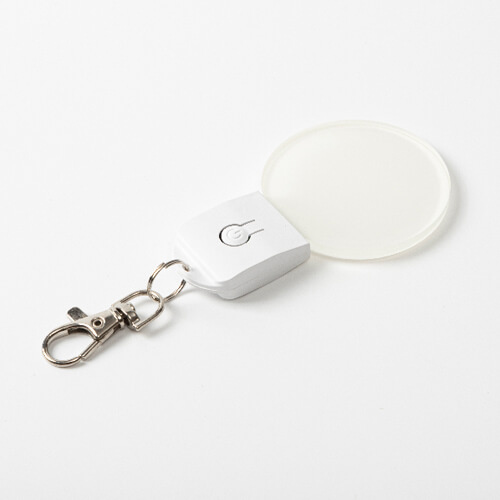 Verlichte acryl sleutelhanger voor sublimatie - cirkel