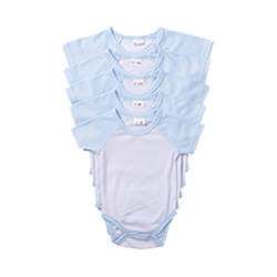 Laste body lühikeste varrukatega sublimatsiooni jaoks - sinised varrukad