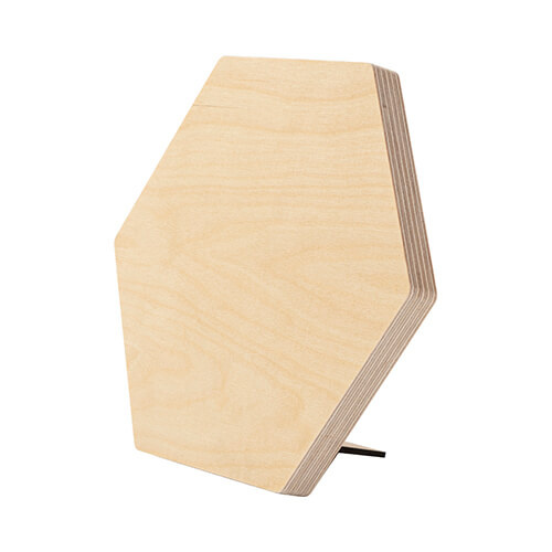 Hatszögletű rétegelt lemezből készült képkeret szublimációs fotókhoz - 17,8 x 20,3 cm