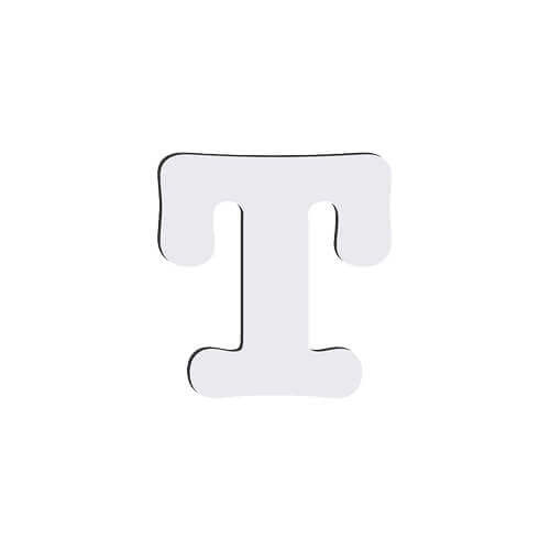 Dekoračné písmeno z MDF na sublimáciu 10 cm T