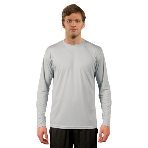 Saules t-krekls ar garām piedurknēm sublimācijai - Pearl Grey