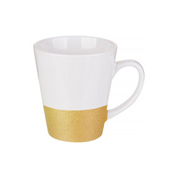 Latte-muki 300 ml, jossa on glitter-nauha sublimaatiota varten - kultainen