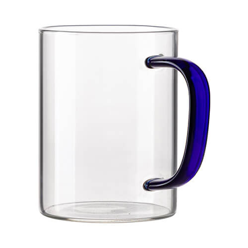 Szklanka 450 ml z granatowym uszkiem do sublimacji