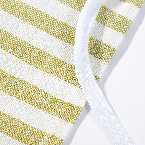 Canvas sublimation apron - cream with light green stripes