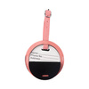 Leather luggage tag for sublimation - pink circle