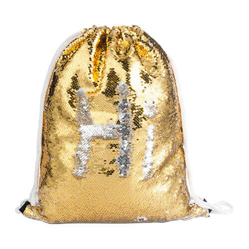 Ryggväska 36 x 45 cm med paljetter för sublimering - guld