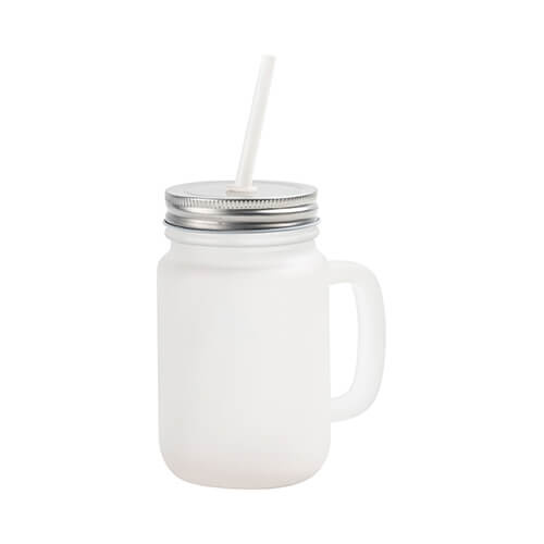 Mug Mason Jar 350 ml givré sans anse pour sublimation