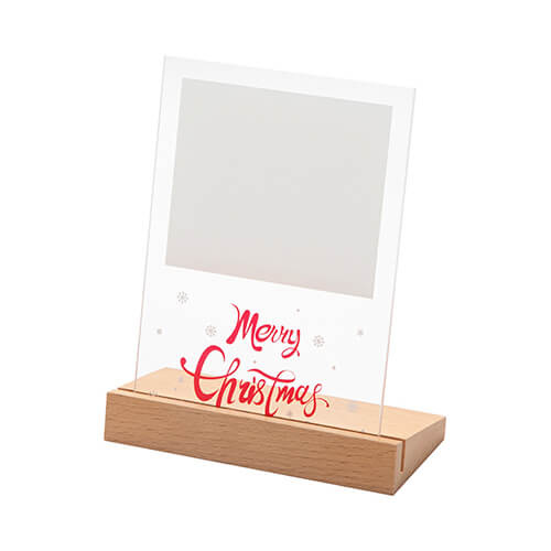 Marco de cristal para sublimación - 12,7 x 17,8 cm - Feliz Navidad