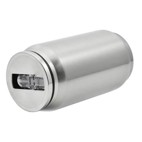 Bidon - plechovka na nápoje 300 ml so slamkou Sublimačný termotransfer - strieborná