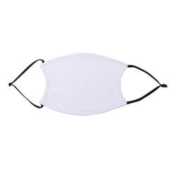 Голяма маска за лице със сублимационен филтър (черни гумени ленти)