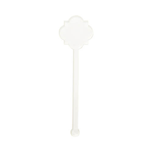 Agitator acrilic pentru băuturi 10 cm pentru sublimare - floare