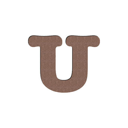 Декоративна буква от MDF за сублимация 10 cm U