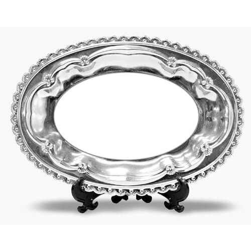 Metāla plāksne elipse 24,5 x 17 cm ar pamatni Sublimācijas termiskā pārnese