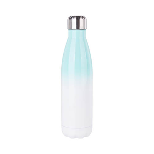 Water bottle - bottle 500 ml for sublimation printing – white-green