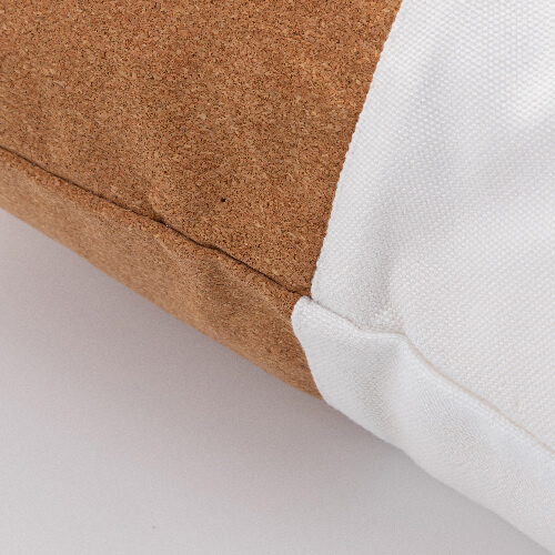 Funda de almohada de lino con cinturón de corcho para sublimación