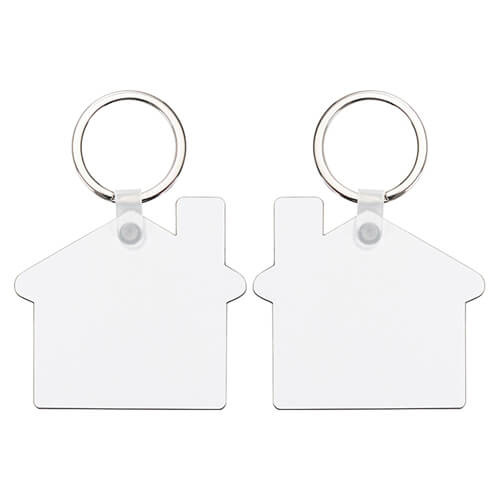 Kétoldalas MDF kulcstartó szublimációhoz - house
