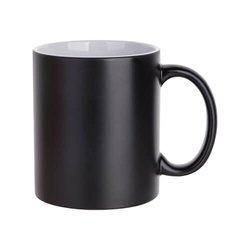 Mug polychrome - noir mat avec intérieur blanc pour transfert thermique