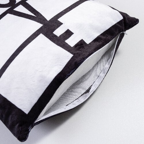 Funda de almohada de felpa con paneles para fotos para sublimación - LOVE