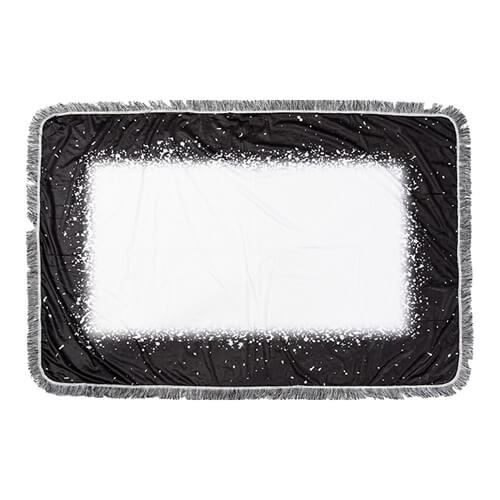 Izbijeljena zvjezdano crna pravokutna plišana deka za sublimaciju