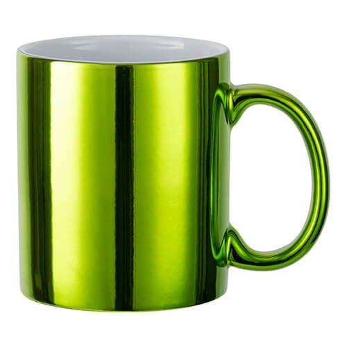 Hrnček s objemom 330 ml pokovovaný na sublimáciu - svetlozelený