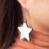 Earrings made of MDF for sublimation - star