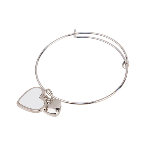 Armband met hart en hart hanger voor sublimatie