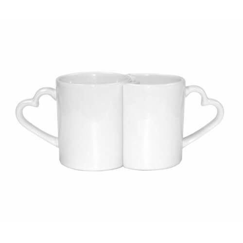 2 mugs blancs pour couple Sublimation Transfert Thermique