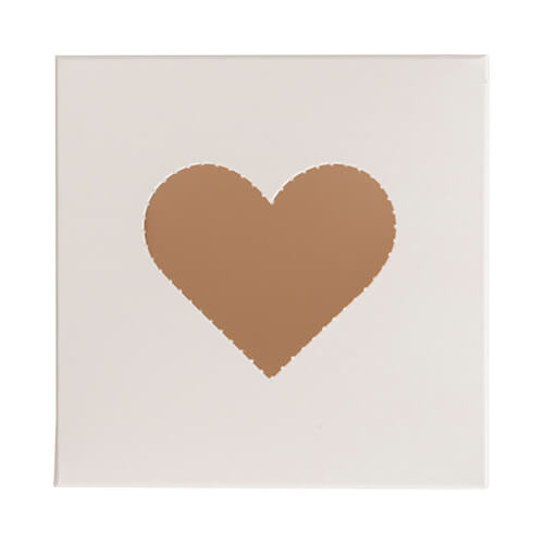 Caja de regalo con ventana en forma de corazón para sublimación - 10,2 x 10,5 x 6,6 cm