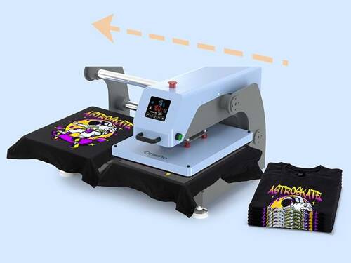 OtterPro two-station pneumatic flatbed press - blue