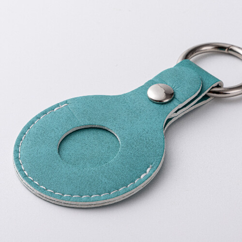 Porte-clés en cuir / étui AirTag pour sublimation - vert